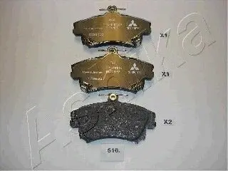 Колодки гальмівні (передні) Mitsubishi Carisma 95-06/Colt 04-13/Volvo V40/S40 95-06 ASHIKA 5005516