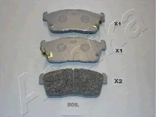 Колодки гальмівні (передні) Chevrolet Cruze 00-08/Subaru Justy 07-/Suzuki Ignis 00-/Nissan Pixo 09 ASHIKA 5008809