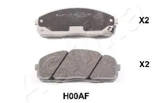 Гальмівні колодки, дискове гальмо (набір) ASHIKA 500HH00
