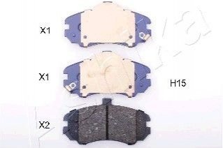 Тормозные колодки, дисковый тормоз.) - 50-0H-H15 (581012DA50) ASHIKA 500HH15