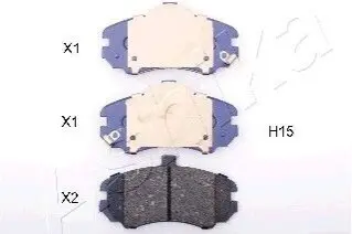 Тормозные колодки, дисковый тормоз.) ASHIKA 500HH15