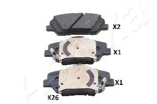 Колодки гальмівні (передні) Hyundai Elantra 10-/ i30 11-/ Kia Ceed 12 ASHIKA 500KK26
