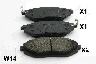 Тормозные колодки, дисковый тормоз.) ASHIKA 500WW14