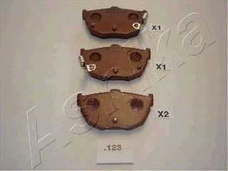 Тормозные колодки, дисковое тормоз (набор) ASHIKA 5101123