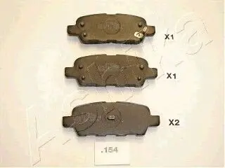 Колодки гальмівні (задні) Renault Koleos 16-/Nissan Juke 10-/Leaf 10 ASHIKA 5101154