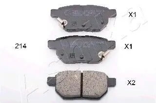 Колодки гальмівні (задні) Toyota Corolla/Auris 06-14/IQ/Urban Cruiser 09-15/Prius 12-/Yaris 05 ASHIKA 5102214 Купити в Україні