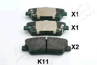 Колодки гальмівні (задні) Hyundai Santa Fe II 06-/Kia Sorento II 09 ASHIKA 510KK11