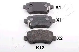 Тормозные колодки дисковые ASHIKA 510KK12