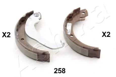 Колодки гальмівні барабанні (комплект 4 шт) ASHIKA 55-02-258 Купити в Україні
