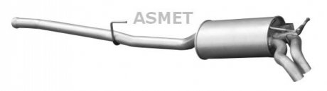 Глушник вихлопних газів (кінцевий) ASMET 01048 (фото 1)