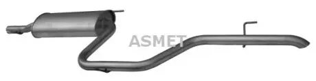 Глушник вихлопної системи задній MERCEDES V (638/2), VITO (W638) 2.2D 03.99-07.03 ASMET 02037
