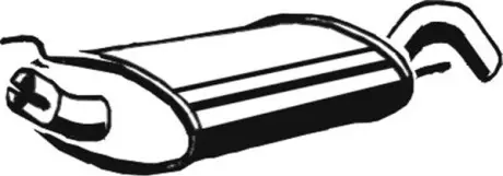 Глушник вихлопної системи задній VW GOLF III, GOLF IV 1.6-2.0 11.91-06.02 ASMET 03044