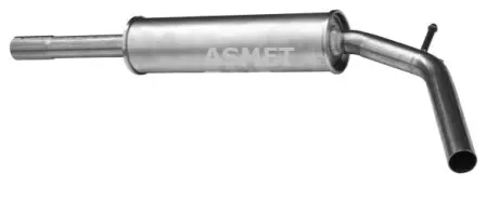 Глушник вихлопної системи середній VW POLO, POLO III 1.0-1.6 10.94-09.01 ASMET 03050