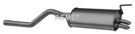 Глушник вихлопної системи задній SEAT INCA VW CADDY II 1.7D/1.9D 11.95-01.04 ASMET 03084