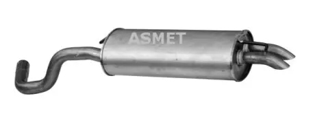 Глушник вихлопної системи задній AUDI A3 SEAT LEON VW GOLF IV, NEW BEETLE 1.9D 09.96-09.10 ASMET 03089