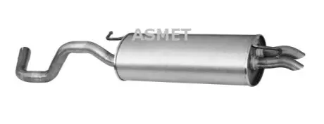 Глушник вихлопної системи задній AUDI A3 SEAT LEON VW GOLF IV, NEW BEETLE 1.6/1.8/2.0 09.96-09.10 ASMET 03090