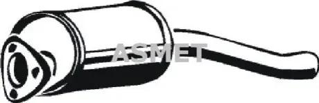Глушник передній AUDI 80 B3, 80 B4, 90 B3, COUPE B3 1.4-2.0 06.86-12.96 ASMET 04044
