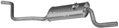 Глушник вихлопної системи задній VW POLO, POLO II 1.0/1.3/1.4D 08.85-09.94 ASMET 04056