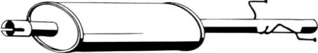 Глушник вихлопної системи задній VW LT 28-35 II, LT 28-46 II 2.5D/2.8D 05.96-07.06 ASMET 04090