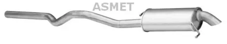 Задний. глушитель, выпускная сист. ASMET 04111