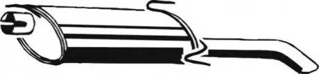 Глушник вихлопної системи задній OPEL ASTRA F, ASTRA F CLASSIC 1.4/1.6/1.7D 09.91-08.02 ASMET 05095