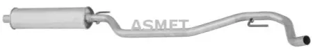 Глушник вихлопної системи середній OPEL VECTRA C, VECTRA C GTS 1.6/1.8 04.02-09.08 ASMET 05157