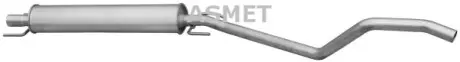Глушник вихлопної системи середній OPEL ASTRA H, ASTRA H CLASSIC 1.6/1.8 08.04-05.14 ASMET 05182