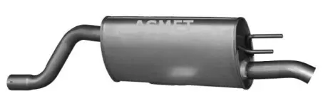 Глушник вихлопної системи задній OPEL MERIVA B 1.4/1.4LPG 06.10-03.17 ASMET 05191