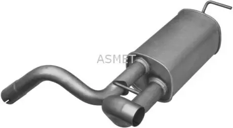 Глушник вихлопної системи задній OPEL ASTRA J, ASTRA J GTC, CASCADA 1.6D/2.0D 09.09 ASMET 05263