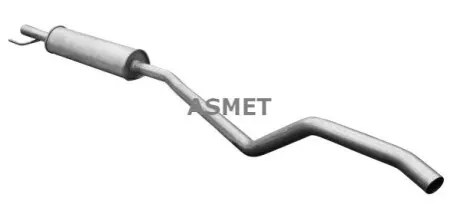 Глушник вихлопної системи середній OPEL ASTRA H 1.4/1.4LPG 08.04-10.10 ASMET 05281