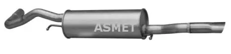 Глушник вихлопної системи задній AUDI A4 B5 1.8 11.94-09.01 ASMET 06011