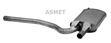Глушник вихлопної системи середній AUDI A4 B5 1.6/1.9D 11.94-09.01 ASMET 06017