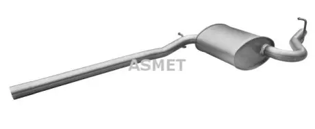 Глушник передній AUDI A4 B6, A4 B7 2.0 11.00-06.08 ASMET 06020