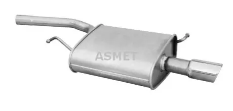 Глушник вихлопної системи задній AUDI A4 B6, A4 B7 2.0 11.00-06.08 ASMET 06021