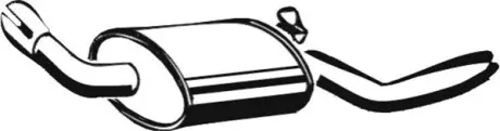 Глушник вихлопної системи задній FORD ESCORT III, ESCORT IV, ORION I, ORION II 1.4/1.6 10.82-07.90 ASMET 07032
