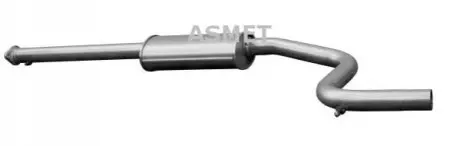 Глушник вихлопної системи середній FORD MONDEO III 2.0D 10.00-03.07 ASMET 07183