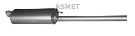 Глушник вихлопної системи середній FORD TRANSIT 2.2D/2.4D 04.06-08.14 ASMET 07187