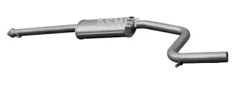 Глушник вихлопної системи середній FORD MONDEO III 2.0D 10.00-03.07 ASMET 07198
