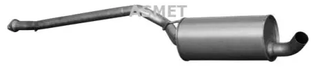 Глушник вихлопної системи середній FORD TOURNEO CONNECT, TRANSIT CONNECT 1.8D 06.02-12.13 ASMET 07217