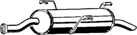 Глушник вихлопної системи задній PEUGEOT 306 1.8/2.0 07.94-04.02 ASMET 08015