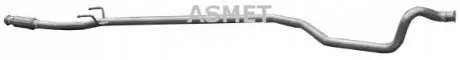 Вихлопна труба середн PEUGEOT 206 1.4D 07.02-02.07 ASMET 08081