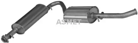 Глушник випускної системи, комплект CITROEN JUMPER I FIAT DUCATO PEUGEOT BOXER 1.9D-2.8D 02.94-04.02 ASMET 09041