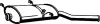 Глушник вихлопної системи задній CITROEN XSARA 1.4/1.6 10.97-08.05 ASMET (09093) зображення 1