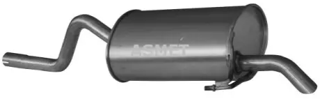 Глушник вихлопної системи задній RENAULT CLIO II 1.2/1.9D 09.98-08.16 ASMET 10059