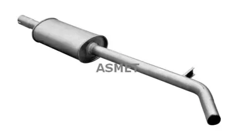 Глушник вихлопної системи середній RENAULT MODUS 1.2-1.6 12.04-12.13 ASMET 10129