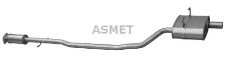 Глушник вихлопної системи задній MINI (R50, R53), (R52) 1.6 06.01-07.08 ASMET 12025