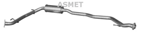 Глушник вихлопної системи середній HONDA JAZZ II 1.2/1.3/1.4 03.02-10.08 ASMET 13014