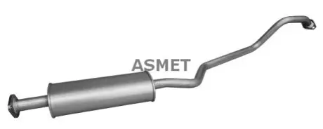 Глушник вихлопної системи середній NISSAN ALMERA II 1.5/1.5D/1.8 01.00-11.06 ASMET 14035