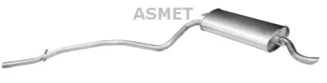 Глушник вихлопної системи задній FIAT SEICENTO / 600 0.9/1.1 11.97-01.10 ASMET 16022