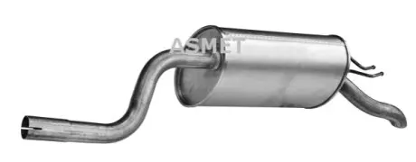 Глушник вихлопної системи задній FIAT PUNTO 1.2 09.99-12.10 ASMET 16043